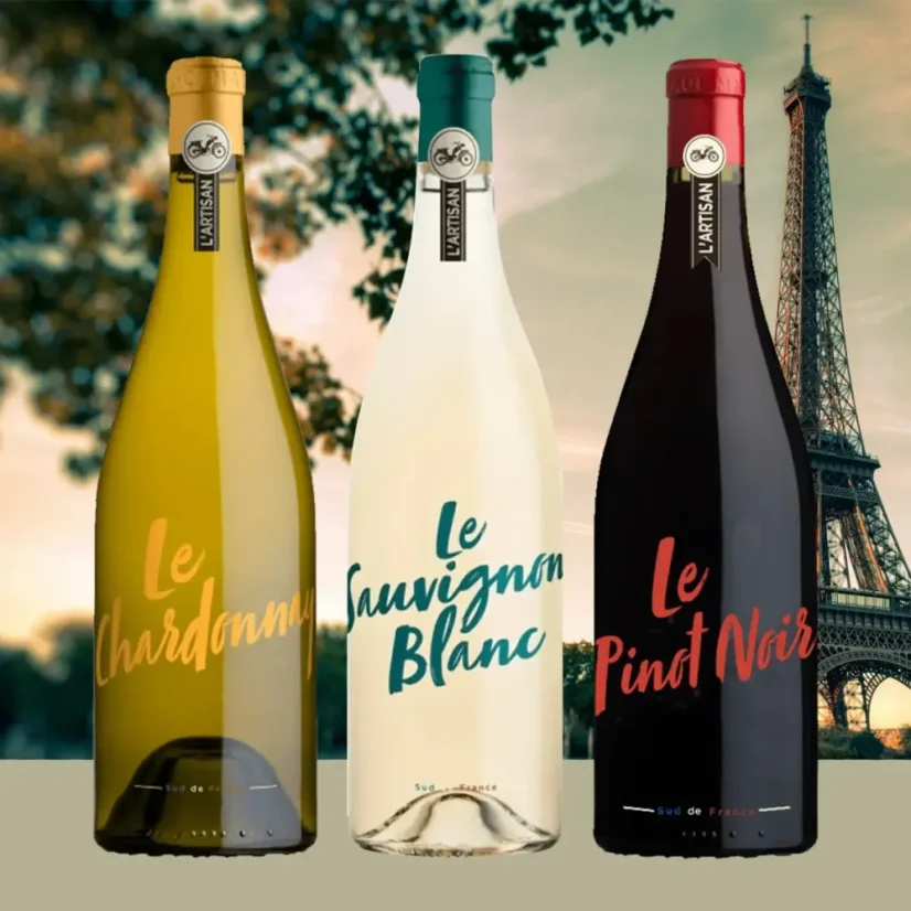 Balíček francouzských vín L'Artisan 3x0,75l Balíček francouzských vín L'Artisan 3x0,75l